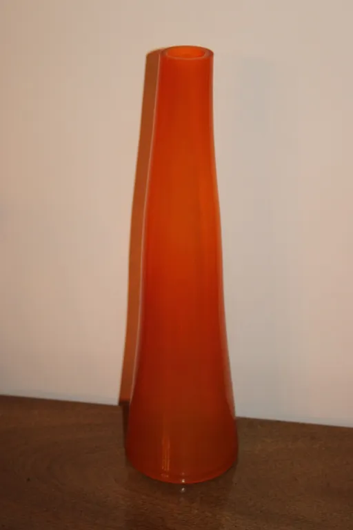 Orange Art Glass Vase
