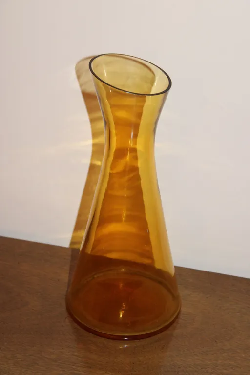 Amber Art Glass Vase