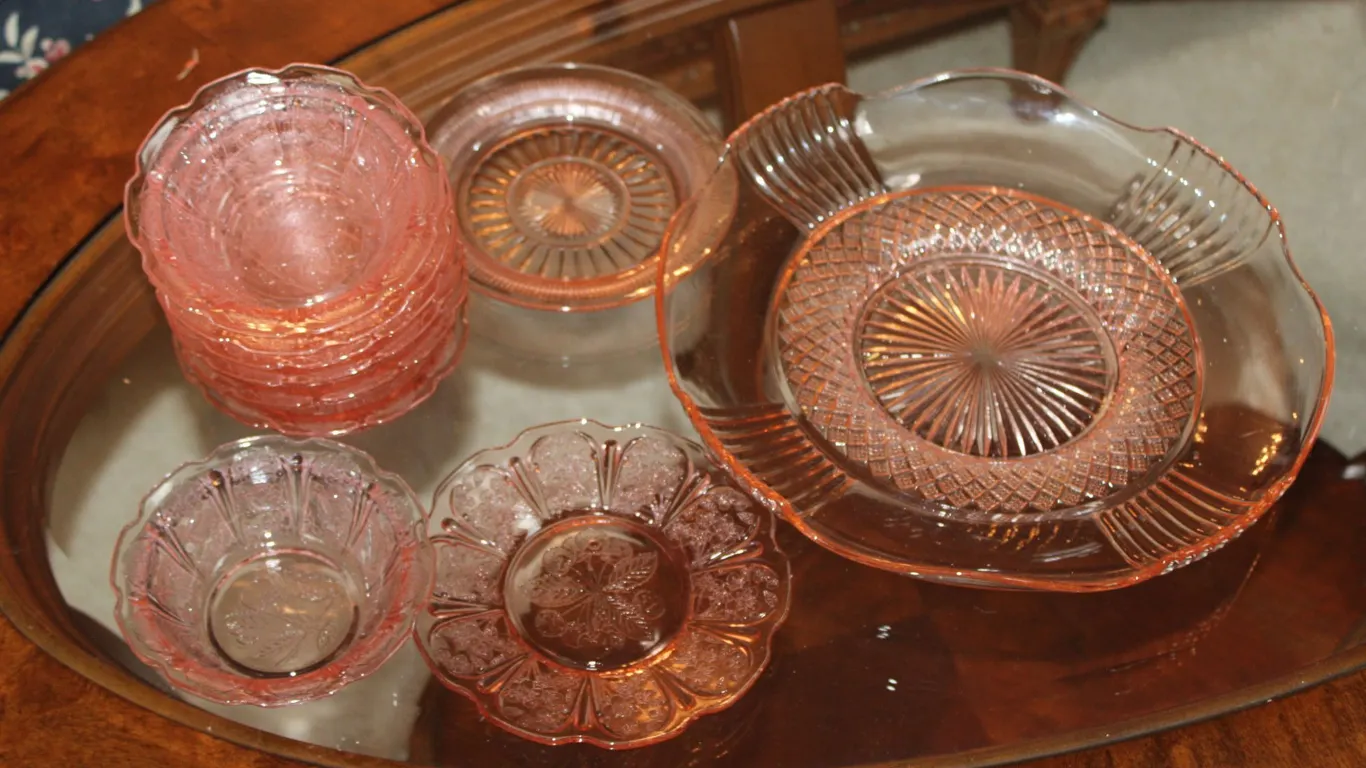 Pink Depression Glassware