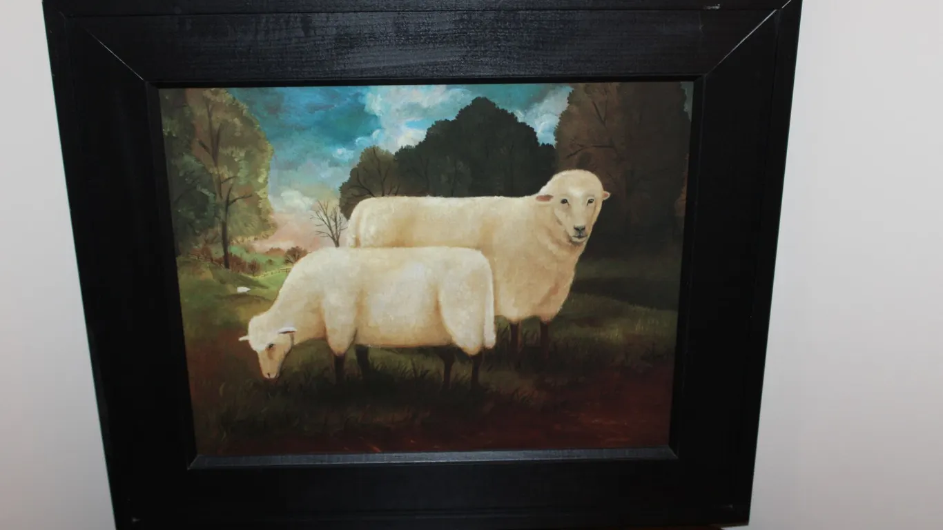 Sheep Landscape Painting