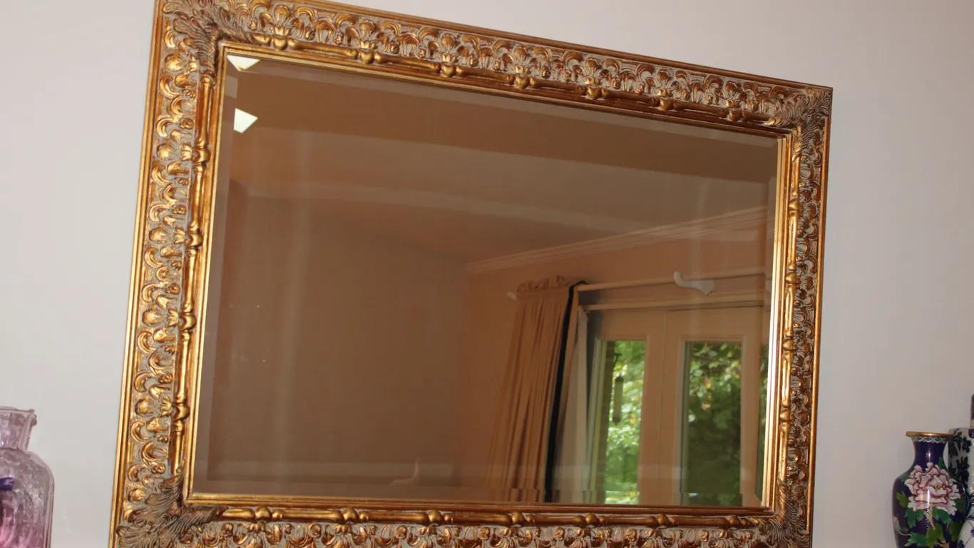 Gold-Tone Wall Mirror