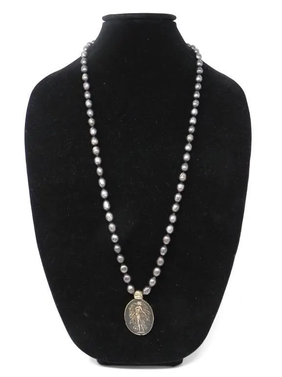PYRRHA "GAIA" TALISMAN PEARL NECKLACE
