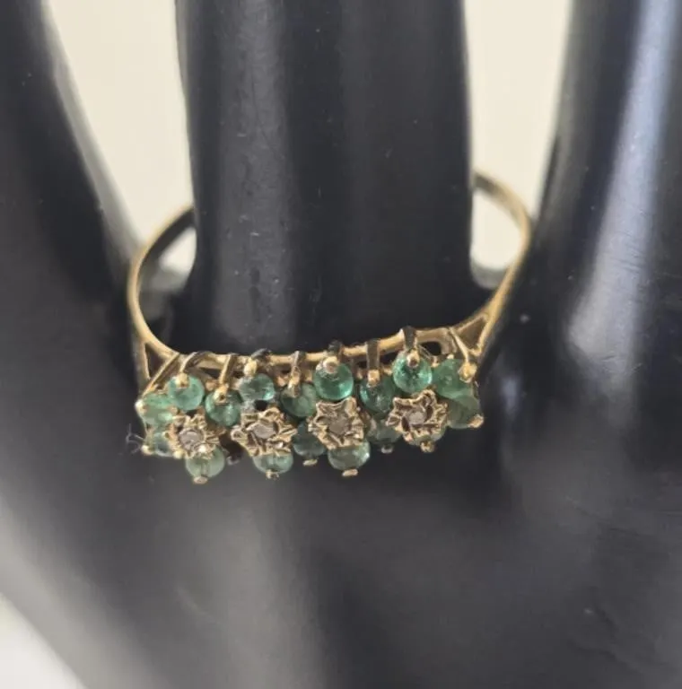 Vintage 375 Gold Ring Size 10.5