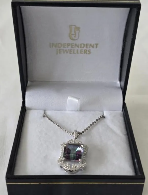 DSMK 925 Sterling Silver Necklace & Pendent