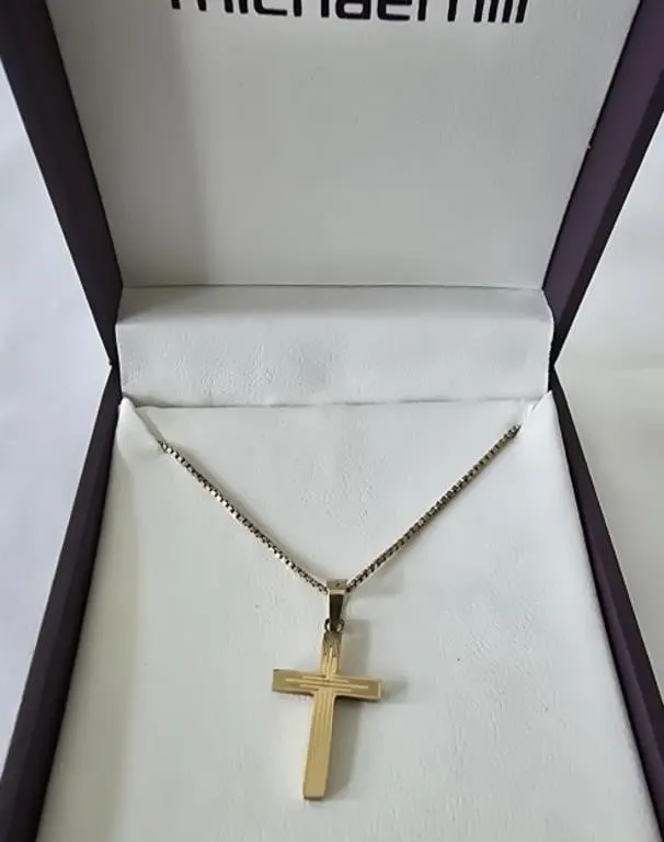 10K Gold Chain with 10K Cross