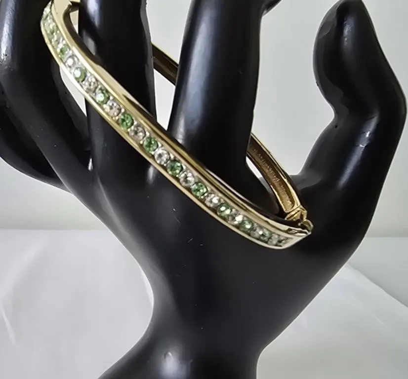 Swarovski Bangle Bracelet signed with Swan
