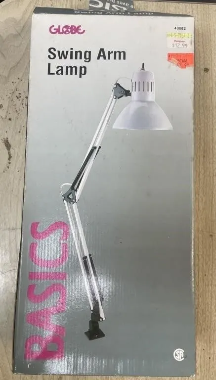 Basics Swing Arm Lamp. Adjustable.
