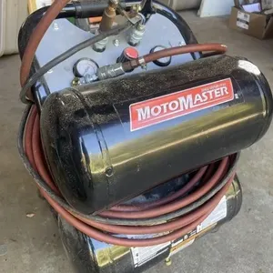MotoMaster dual-tank portable air compressor. 1.5