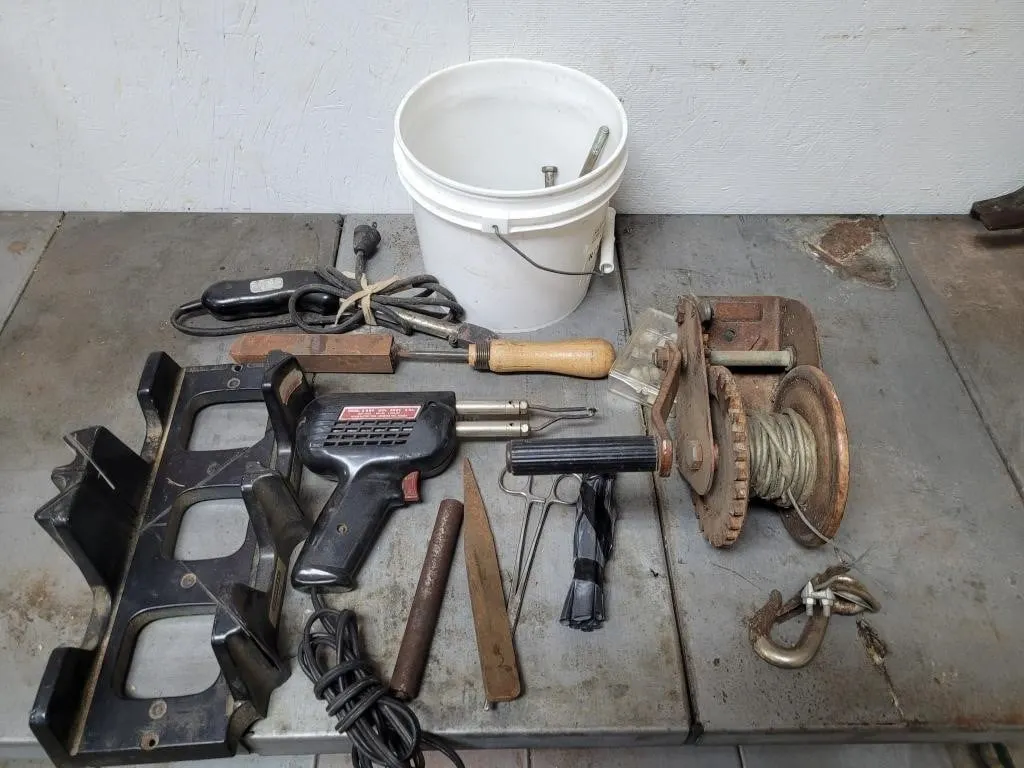 Soldiering Gun , Lead Melting Iron , Miter Box &