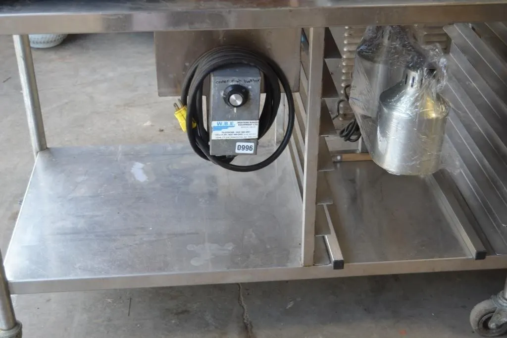 Stainless Steel Cart with heat lamps