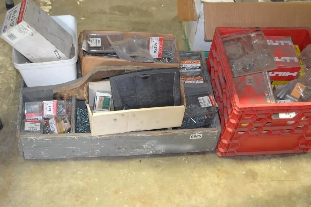 large assortment of screws & nuts hilti accessorie