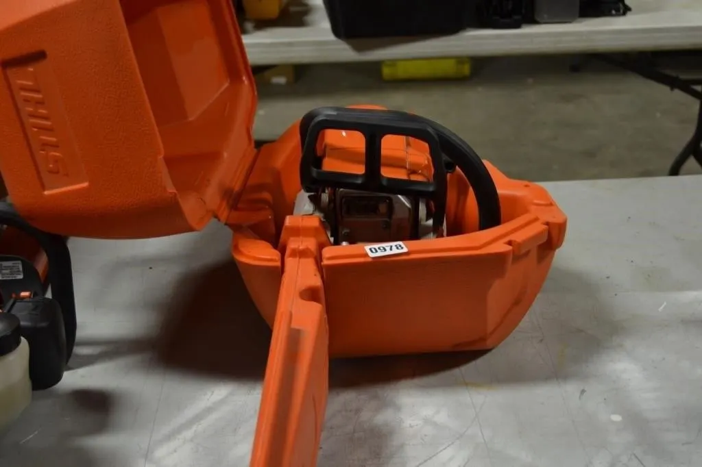 Stihl MS170 chain saw with case