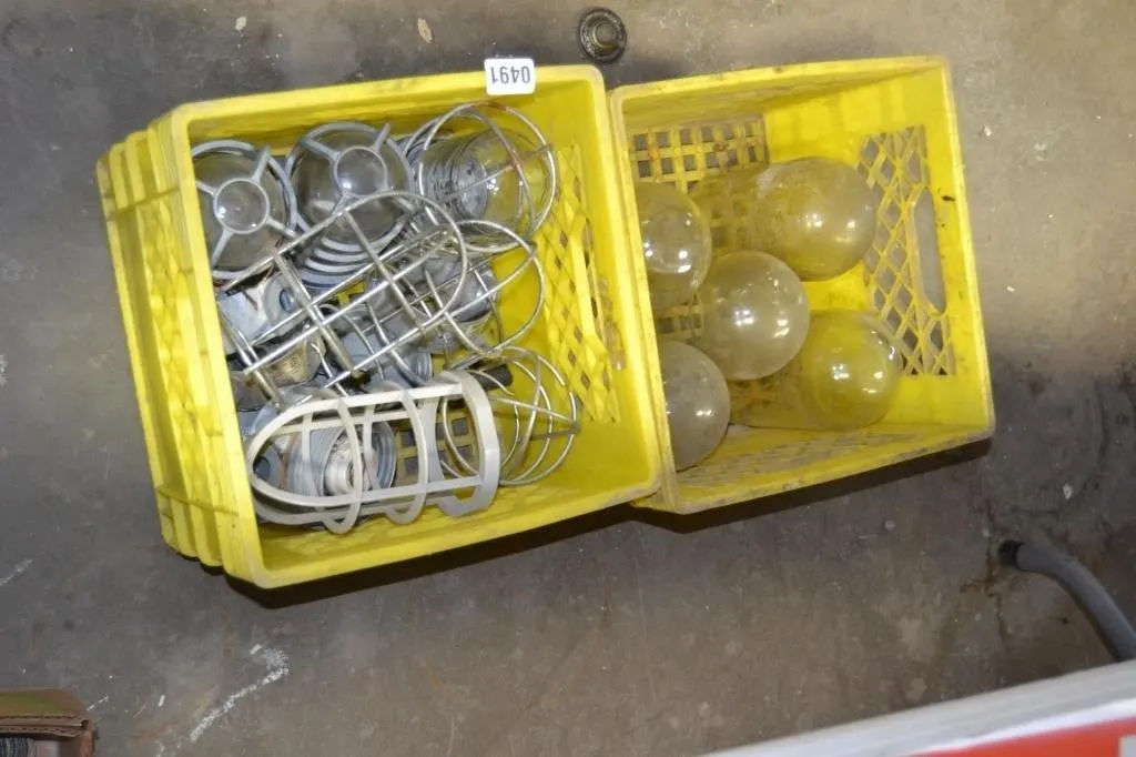 Cooler lights with cages / outdoor lights