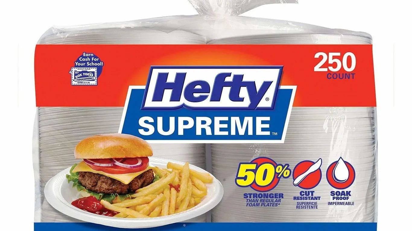 Hefty Foam Plates 8 78-Inch 250ct