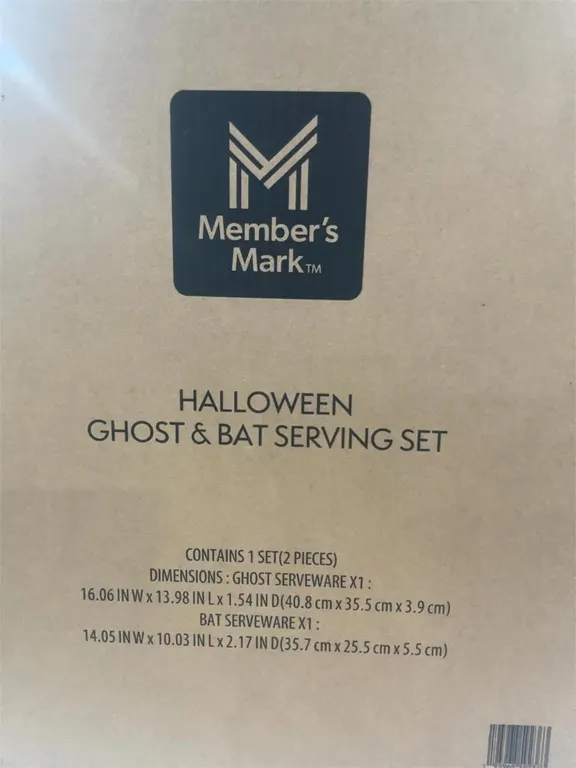 Halloween Ghost and Bat Serving Set