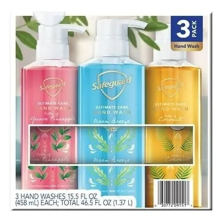 Safeguard Ultimate Care Hand Wash 15.5oz 3pk