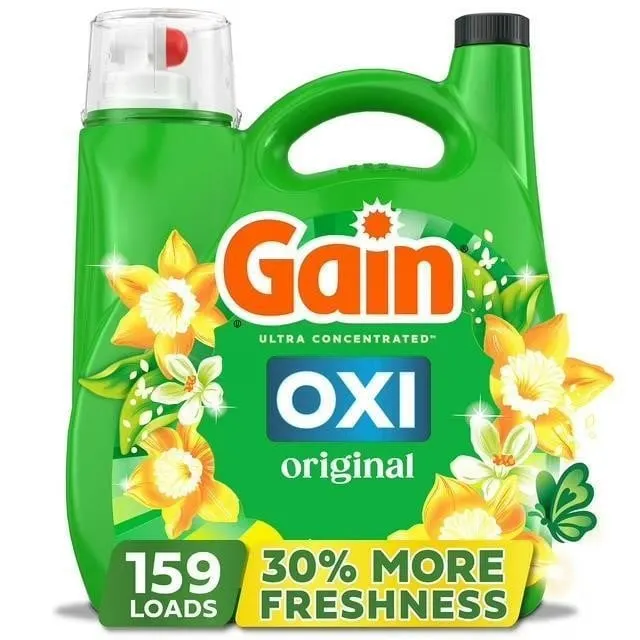 Gain Oxi Original Liquid Laundry Detergent 159...