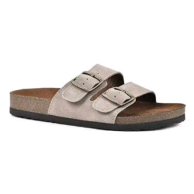 Mountain Sole Double Buckle Leather Sandals...