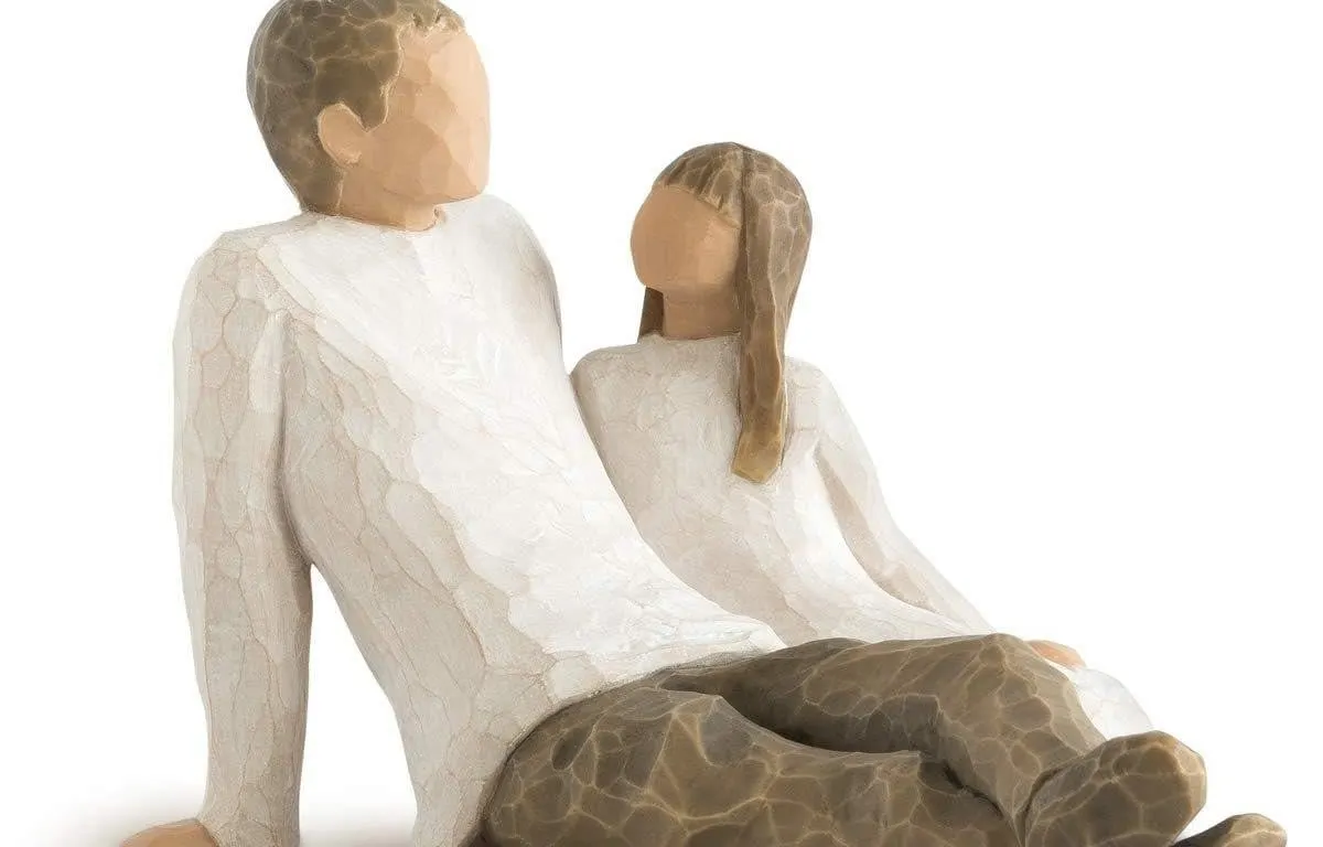 Willow Tree Father and Daughter Figurine 5in