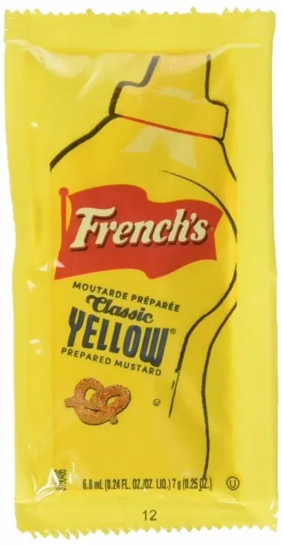 Frenchs Yellow Mustard Packets 0.24 Fl Oz 500ct