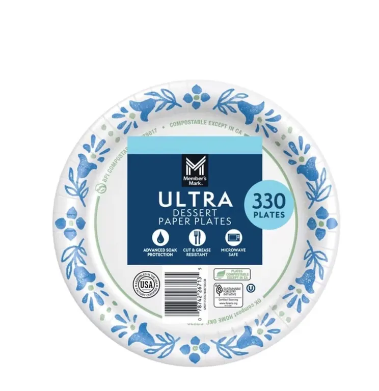 Ultra Plates 6 78 In White And Blue 330ct