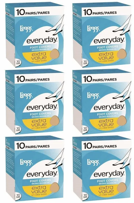 Leggs Everyday Foot Covers Size 6-10 10pk