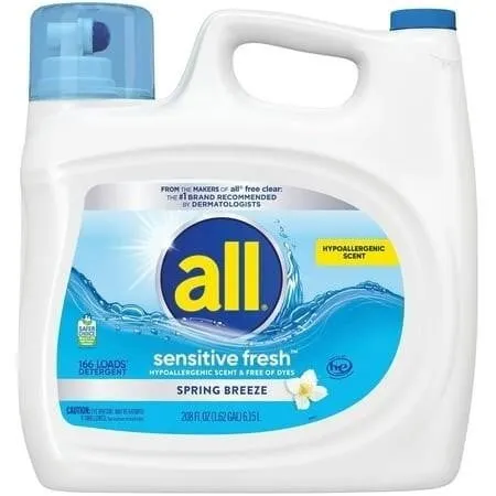 All Sensitive Fresh Liquid Laundry Detergent 208oz
