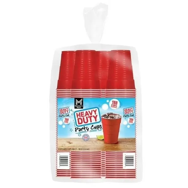 Heavy Duty Party Cups 18oz 188ct Red