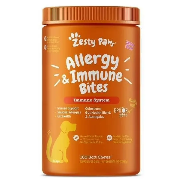 Zesty Paws Allergy Immune Bites 100ct Soft Chews