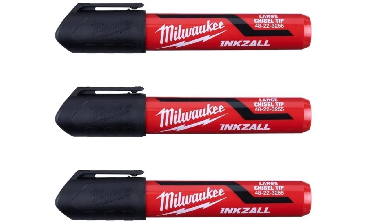 Milwaukee Inkzall Large Chisel Tip Markers 3pk