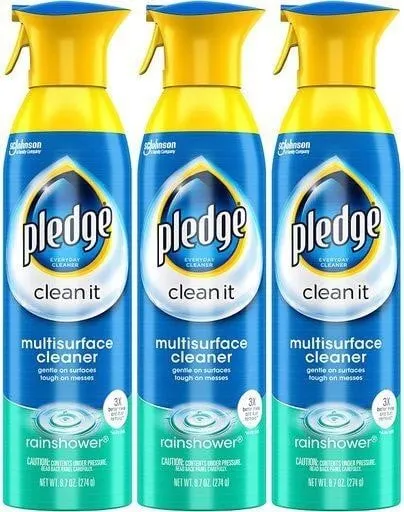 Pledge Multi Surface Cleaner Rain Shower 9.7oz 3pk
