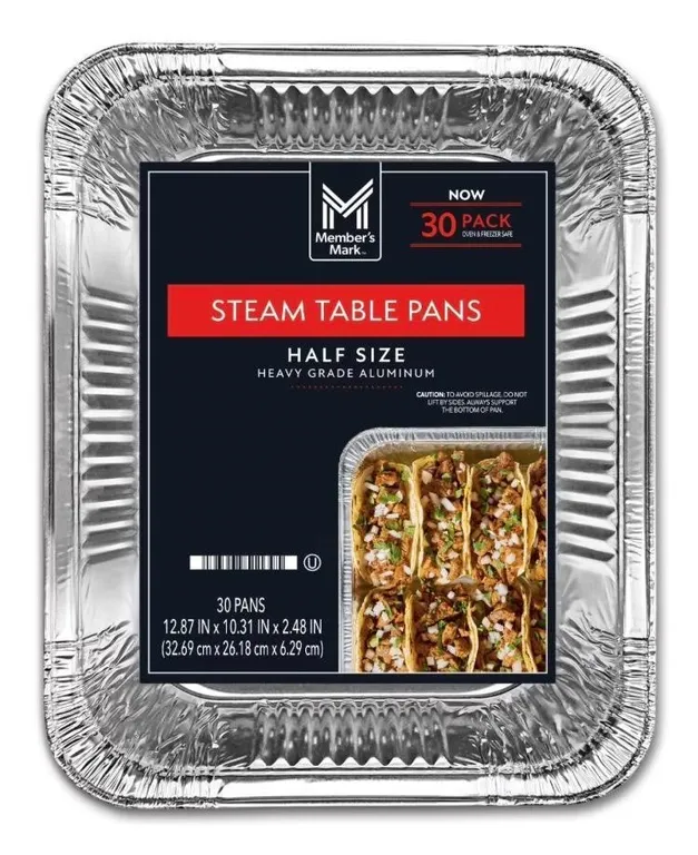 Half-Size Aluminum Steam Table Pans 30ct
