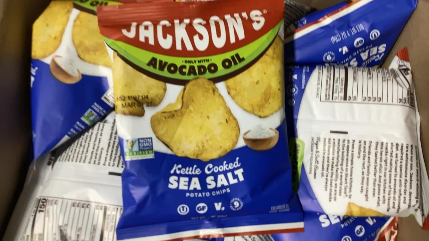 Jacksons Kettle Cooked Sea Salt Chips 1oz 24ct