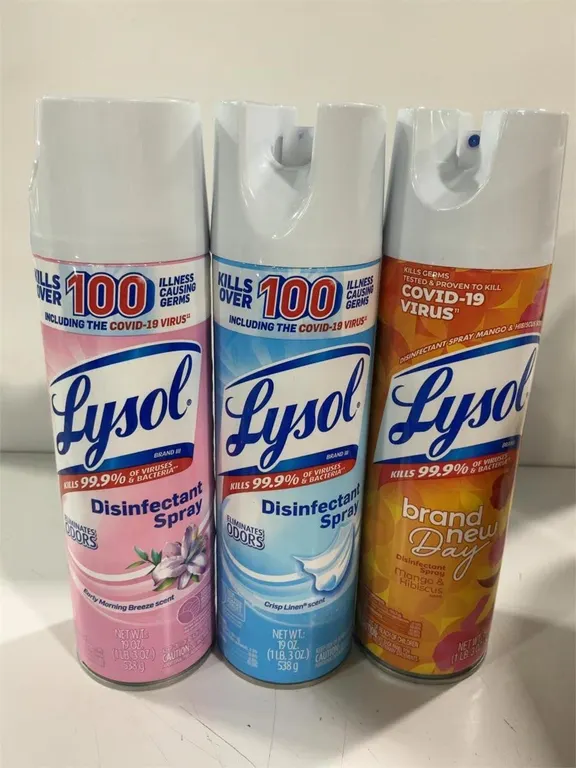 Lysol Disinfectant Spray 19oz 3pk Assorted Scents