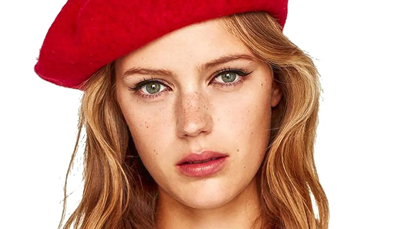 Utowo Wool French Beret Red One Size
