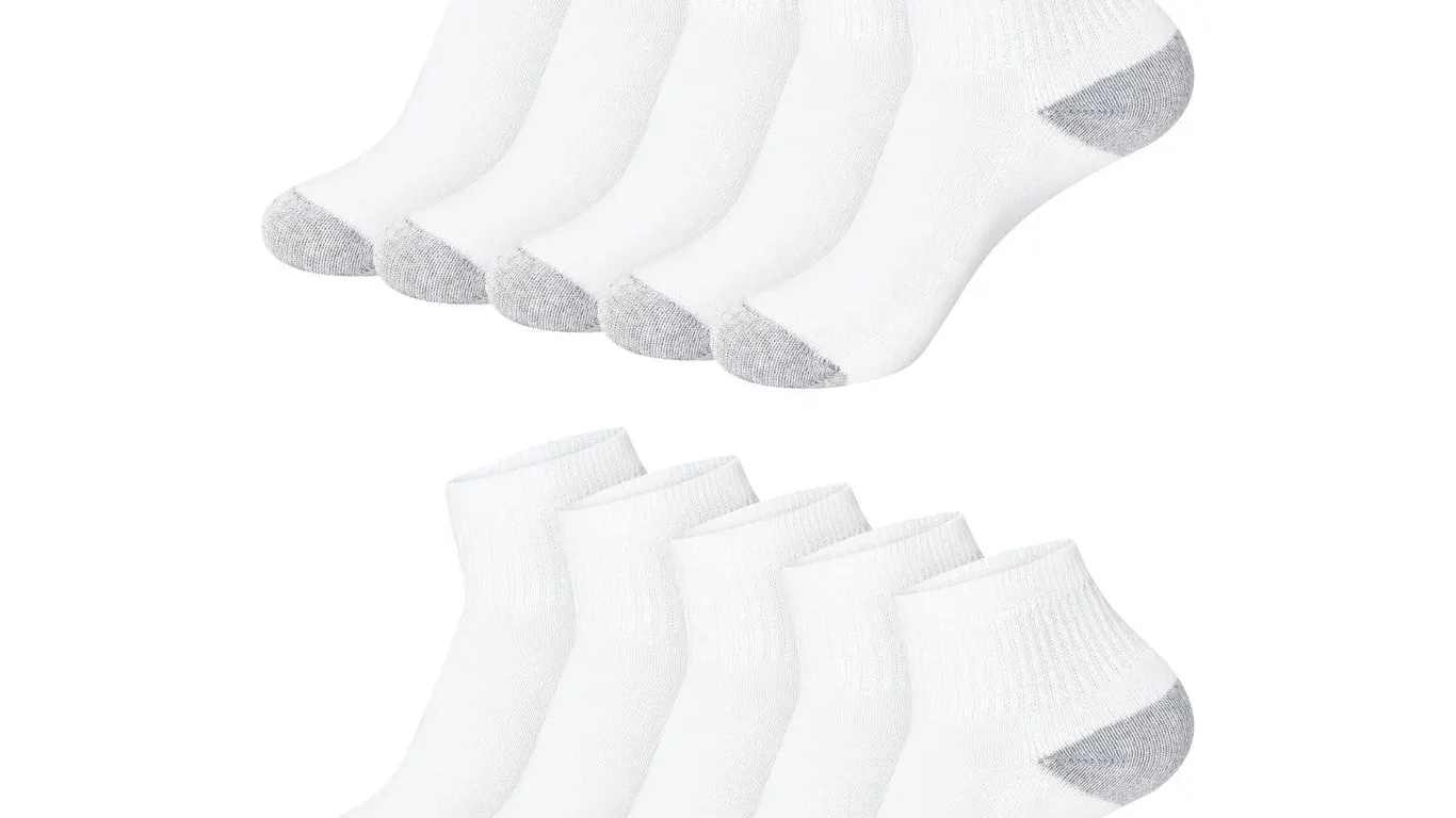 Hanes Womens Ankle Athletic Socks Size 5-9 10pk