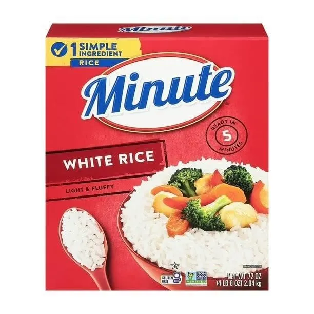 Minute Extra Fluffy White Rice 72 oz Bag