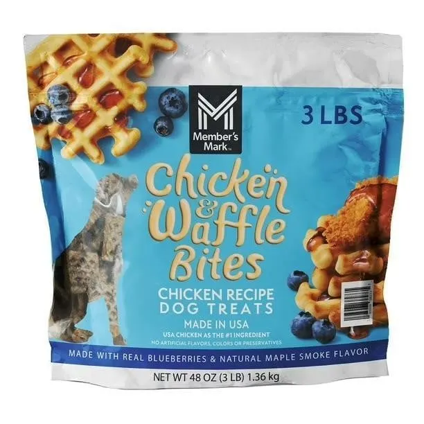 Chicken and Waffle Bites Dog Treats 3 lb