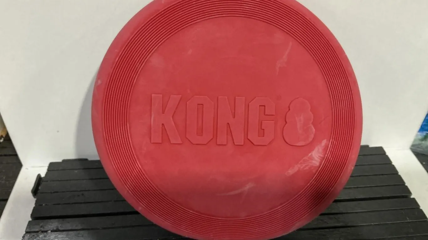 Kong Flyer Red Rubber Dog Frisbee Toy