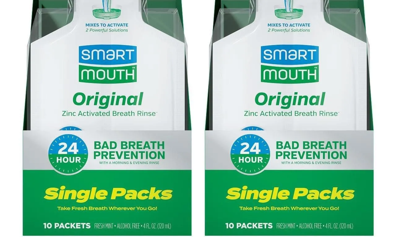 SmartMouth Zinc Activated Mouthwash 4 Fl Oz 2pk