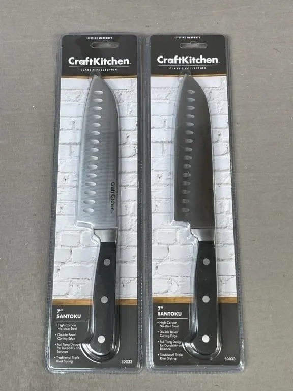 2 Craft Kitchen 7' Santoku Knives
