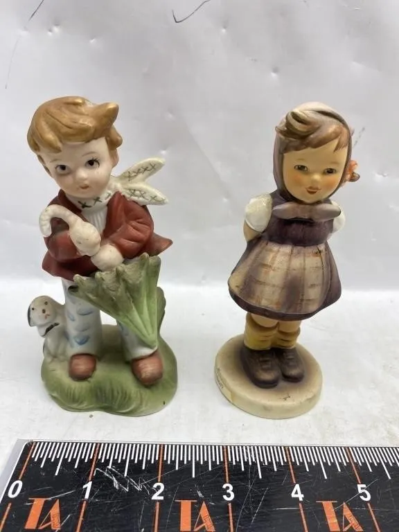 Goebel Hummel Girl & Angel Boy Figurines