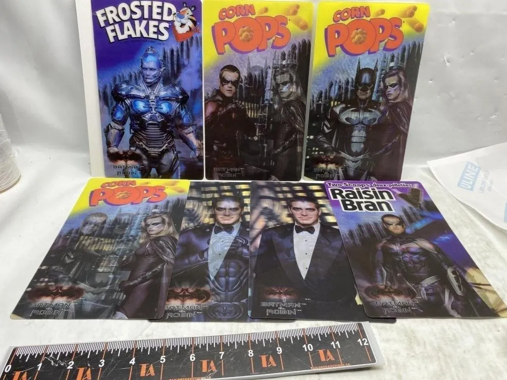 Batman & Robin Cereal Box Promo Panels Lot