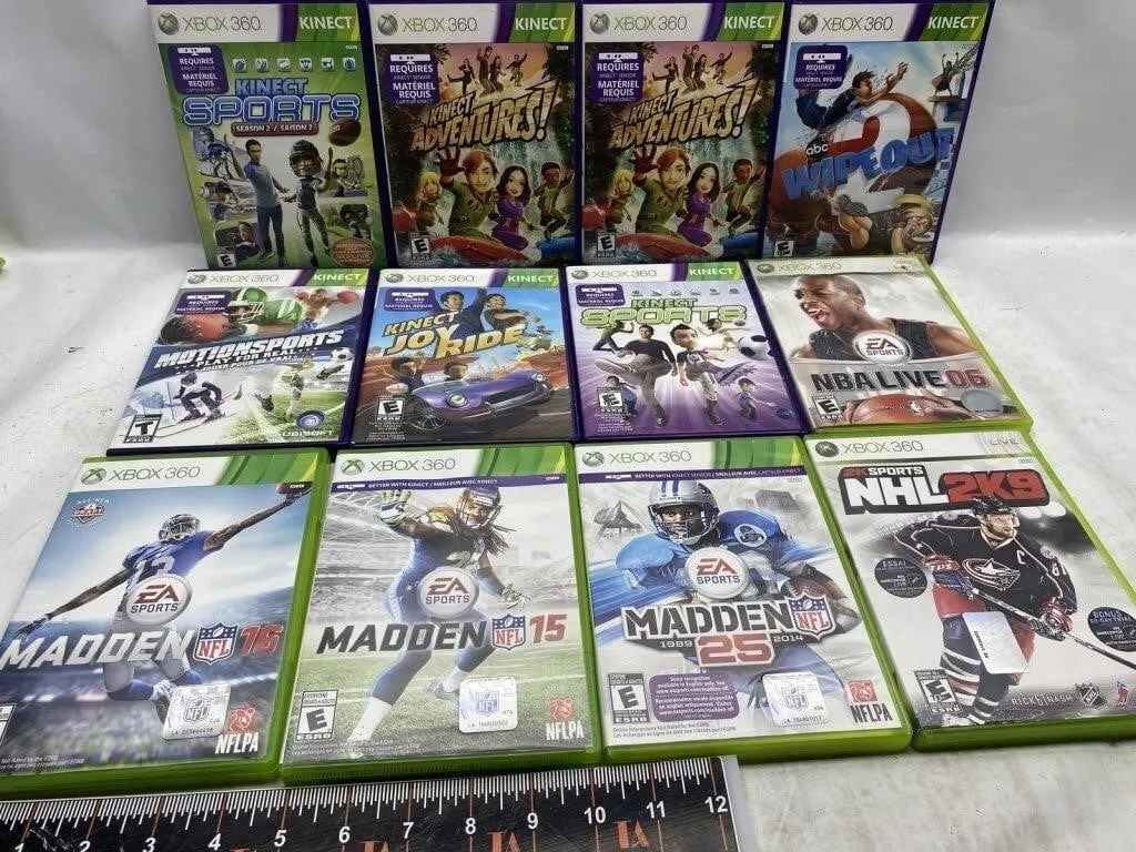 Xbox 360 Kinect & Sports Games Lot (12 Games)