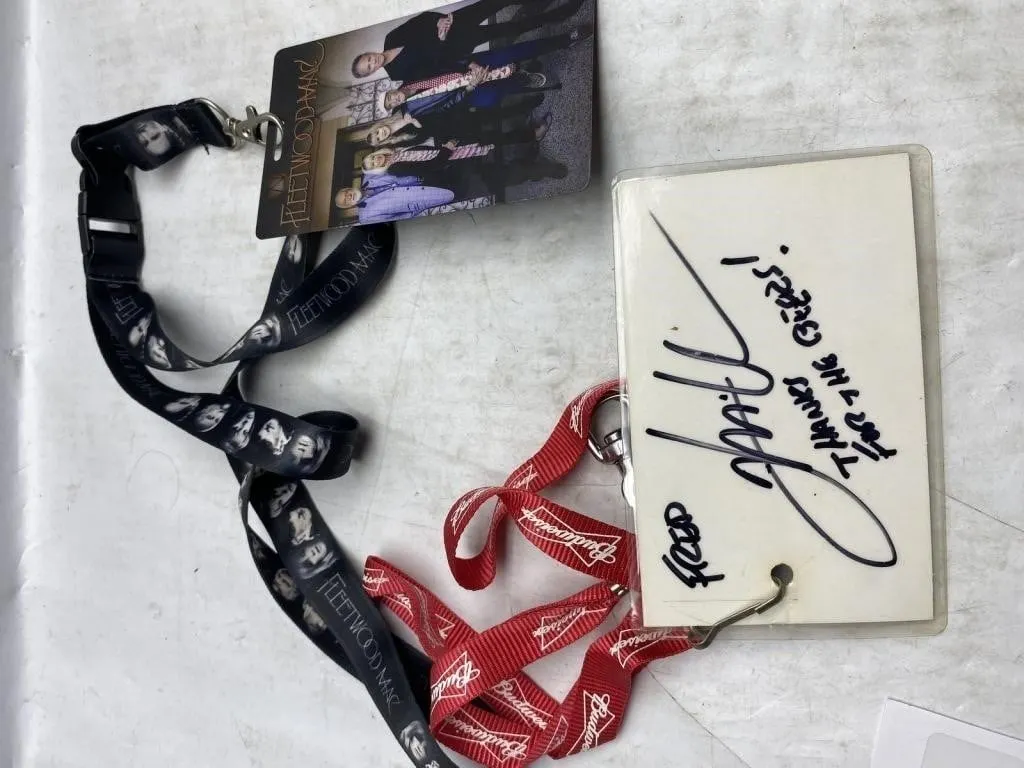 Fleetwood Mac Backstage Pass & Signed Card Lot