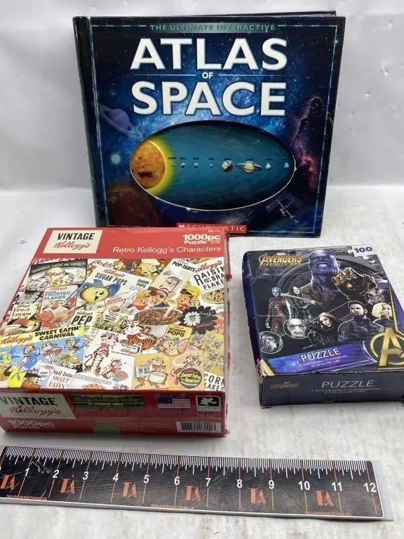 Atlas of Space book, puzzles & Lost in Space comic