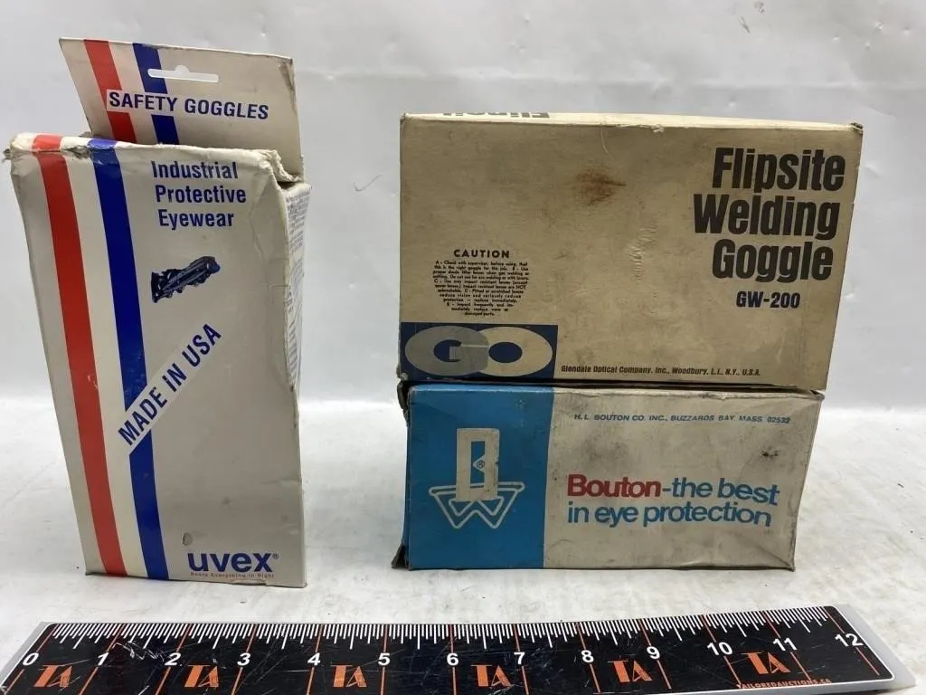 Vintage Safety Goggles: Uvex, Flipsite GW-200,
