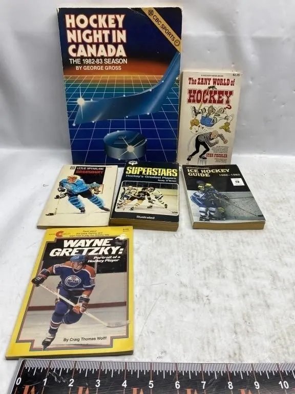 Vintage Hockey Book Lot: Gretzky, Superstars &