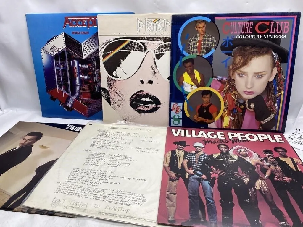 Vinyl LP Lot: Accept, Culture Club, Zappa, More