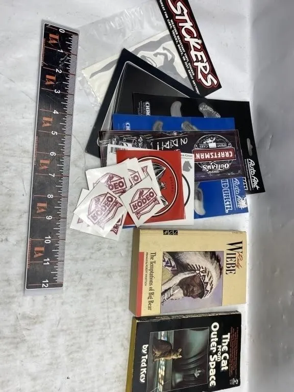 Vinyl Decal Stickers, Books & Rodeo Decal Lot